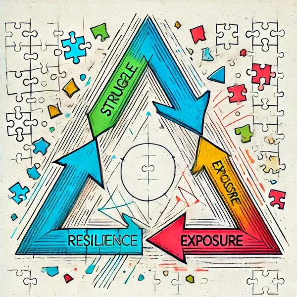 The Triangle of Growth: Why Suffering, Exposure, and Resilience Decide Everything
